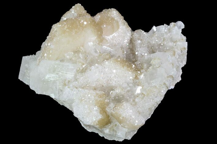 Zoned Apophyllite Crystals With Stilbite - India #91334